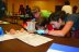 Wilson County middle-schoolers follow the 4-H curriculum in conducting hands-on experiments on biofuel sources.
