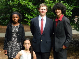New Hanover County 4-H'ers who attended 4-H Congress are pictured left to right Maia Cheatham, Louisa Michael, Robert Perry, and Kevin Artz.