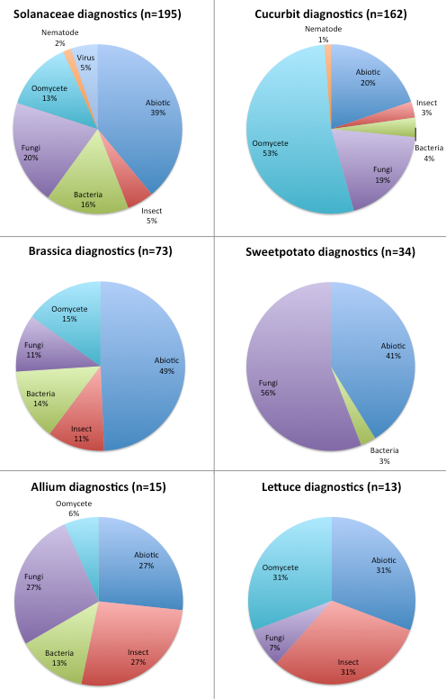 Figure 3: Diagnosis by vegetable type during 2013