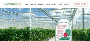 Landing page for NC Greenhouse Vegetable Growers website