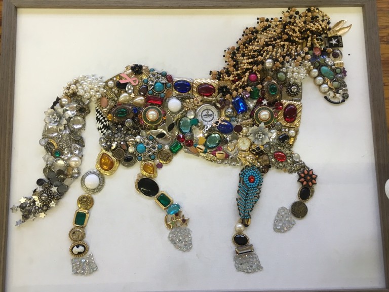 horse made from jewelry