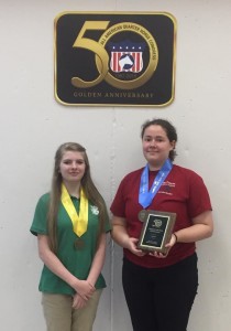 Allie Akers (Granville) and Rebekah Taylor (Brunswick) 3rd and 1st in Individual Presentation.