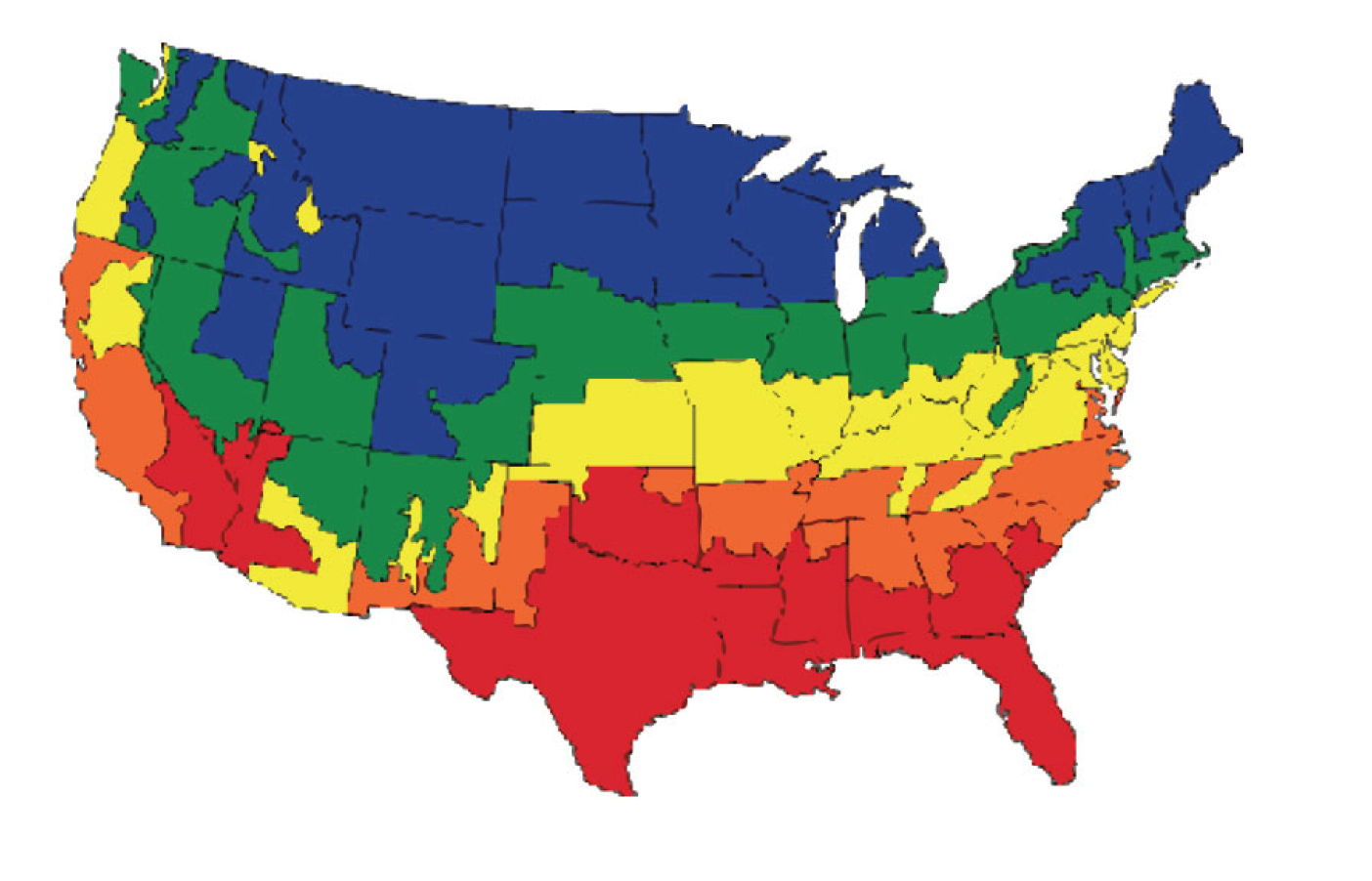 Особенности климата сша. Климатическая карта США. Климатические зоны США карта. Климат США карта. Температурные зоны США.