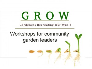 Cover photo for NC Community Garden Leaders Regional GROW Workshops