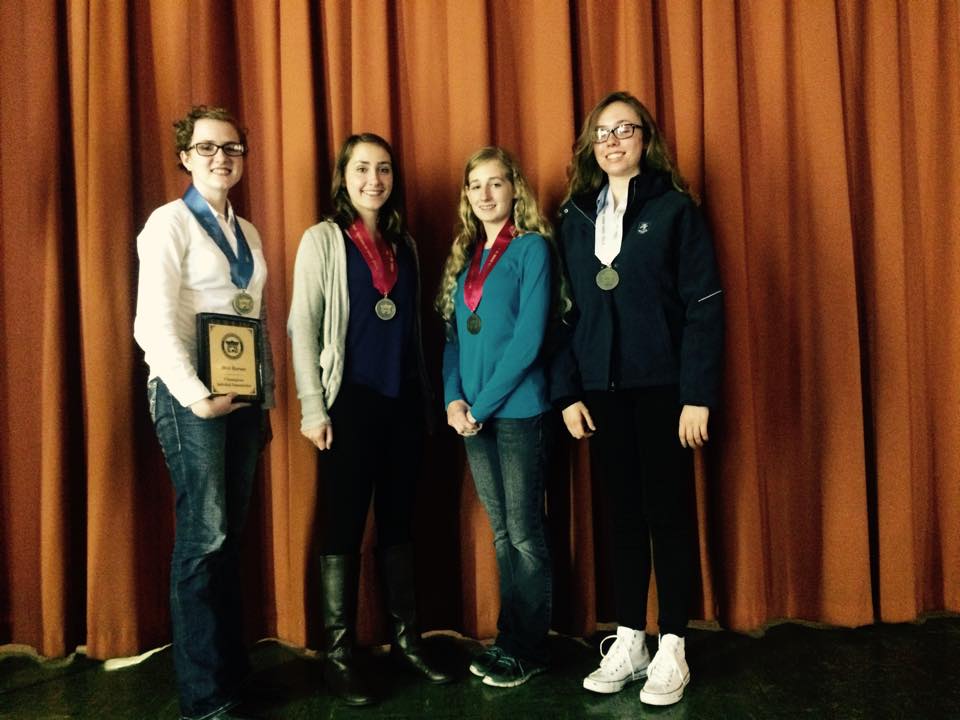 NC 4-H'ers win awards in the Quarter Horse Congress Communications Contests. L to R: Bradley Kay, Julie Dickerson, Kirsten Gregory and Katriana VonWindheim