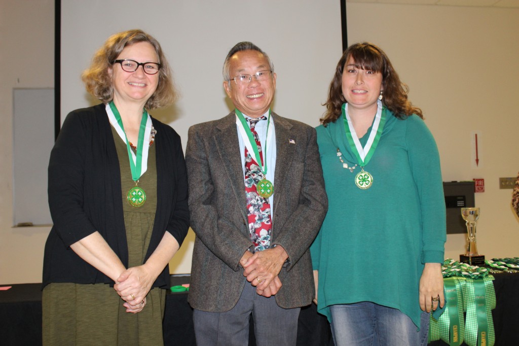 From Left to Right Jane Kulesza (4-H Volunteer of the Year and Governor Volunteer Award Recepient) George Won-Chong and Trisha Apple (4-H Volunteers Governor Volunteer Award Recepient )