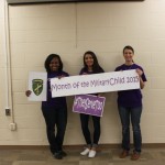 Kim W., Danielle P., & Amanda N. with Army Reserves CYSS celebrate MOMC & Purple UP! Day 