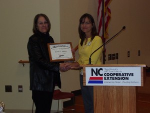 2009 Leadership and Service Recognition Winner:  Janet Mabry, Administrative Secretary, Stanly County