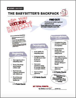 The Babysitter's Backpack: Are You Ready to Babysit?