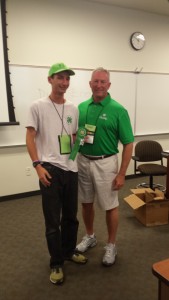 Chatham County 4-H Electric Delegate, Noble LaRocco Masi, accepts an award from Duke Energy Progress for his electric recruits during the 2014-2015 year.