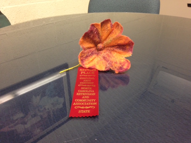 Lisa Royal's 2nd place felted flower