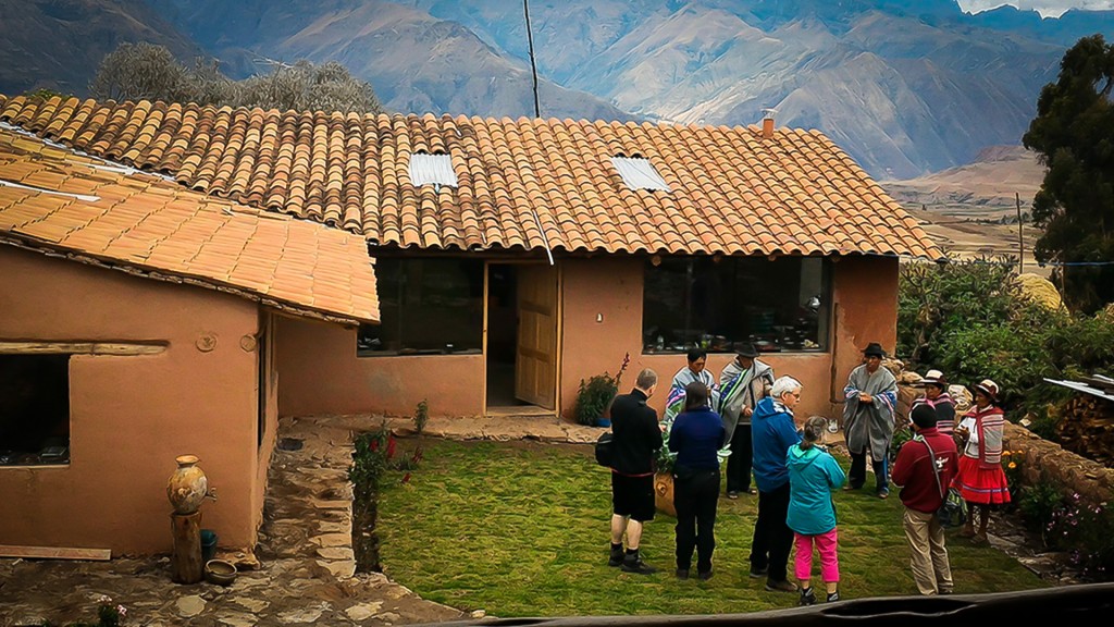 Community members interacting with tourists (Misminay, Cusco)