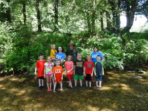 Photo taken by Caldwell County 4-H volunteer, 4-H Cloverbud Campers at Anita Alta Outpost Camp, Summer 2015