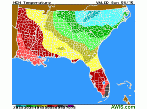 Cover photo for Multi-State Frost Advisory on Friday, April 8th
