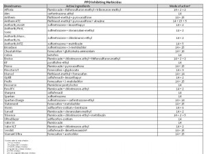 PPO Inhibiting Herbicides 2016