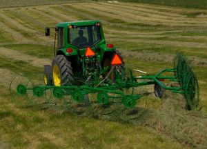 raking hay