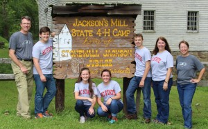 North Carolina 4-H Forestry Team at the national contest in West Virginia. Left to Right: Mark Arrowood, Spencer Cook, Lily Knepp, Jadyn Hooker, Alex Arrowood, Carla Arrowood (Coach), and Kim Knepp