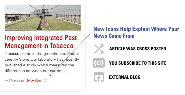 Diagram of New Icons That Explain Source of News Posts