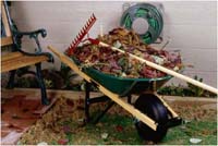 wheelbarrel of yardwaste