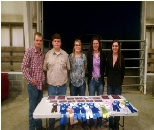 Senior 4-H Judging Team with plaques and ribbons won at the State Fair Livestock Judging Competition. Senior 4-H Members include: (right to left) Emily Atkinson, Regan Mitchem, Emma McSwain, Isaac Lidke, and Haydin Lidke. Join the 4-H judging team this year starting with an introductory class over Christmas break. December 22 Lincoln class: call (704)736-8461 and December 23 Catawba class: call (828)465-8246.