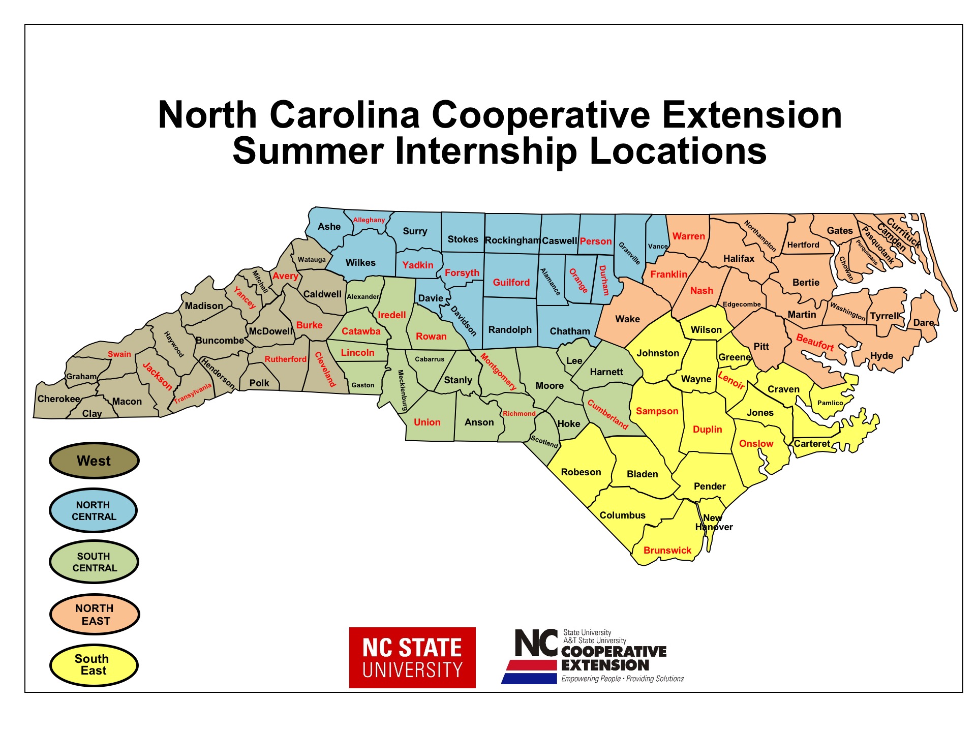 Internship Locations NC State Extension