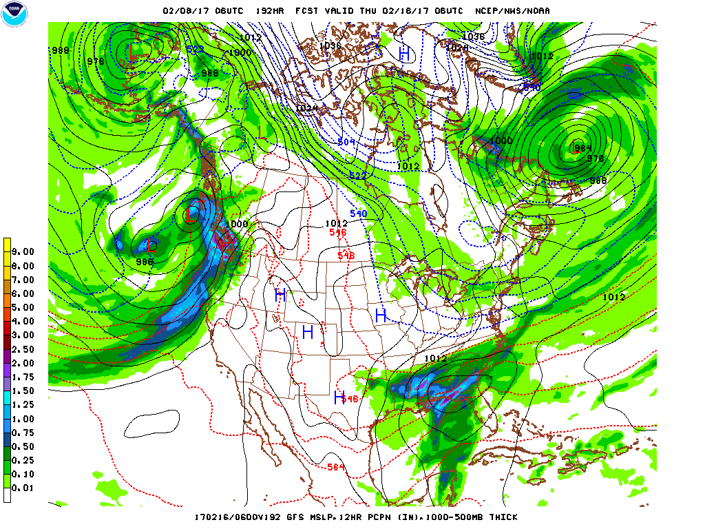 30 Day Ag Weather Outlook MD VA TN NC SC (7pm, Sunday, Feb. 12