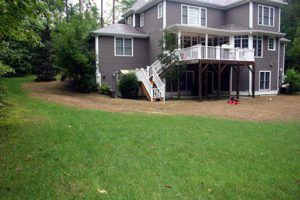 fall army worm damage in turf around house