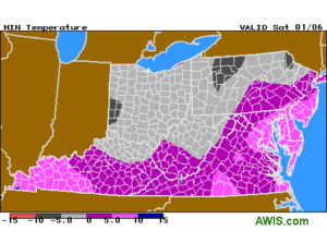 Cover photo for AWIS Weather Update for the Weekend (1/5/18)