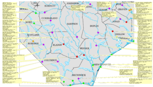 River Cresting Map for N.C._Hurricane Florence_9-18-18