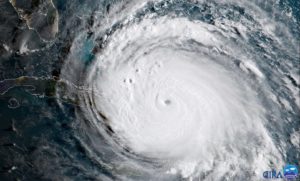 aerial view of Hurricane Florence