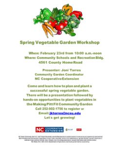 Cover photo for Vegetable Garden Workshop