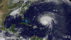 sattellite image of a hurricane
