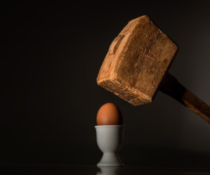 Egg about to be smashed