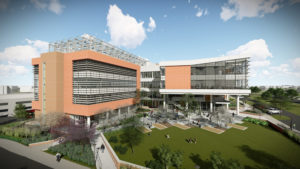 Artist rendering of the Plant Sciences Building on Centennial Campus at NC State University in Raleigh, North Carolina