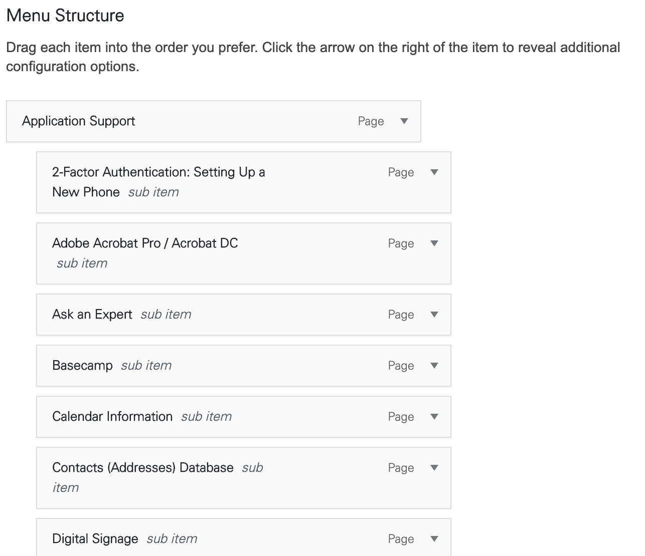 Creating or Moving LeftHand Navigation Page Links NC State Extension