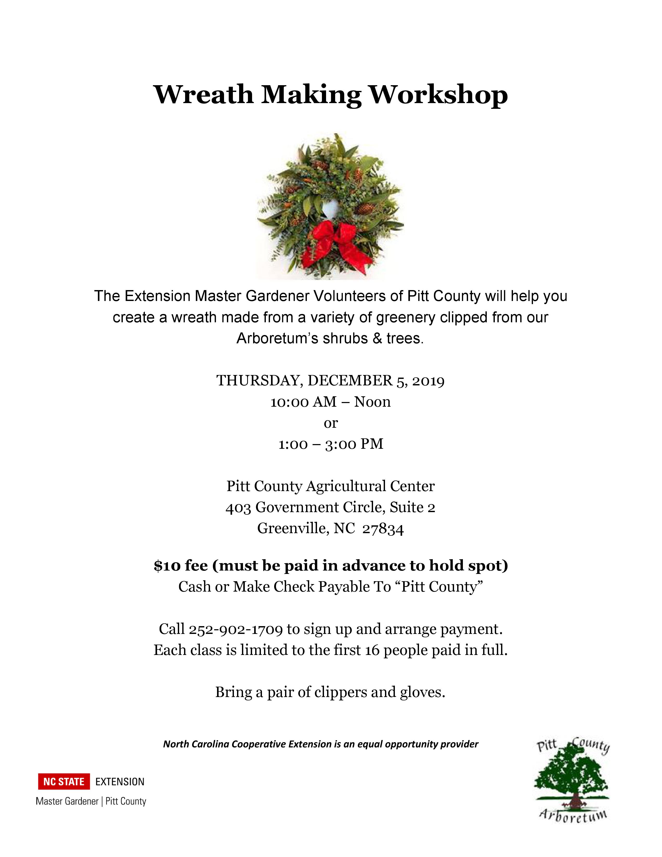 Wreath Making N.C. Cooperative Extension