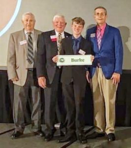 Photo of Jacob Hanlon with Burke County Commissioners at NCACC