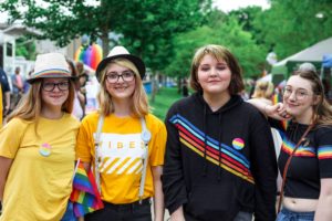 four young women