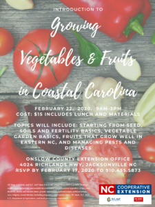 Cover photo for Introduction to Growing Fruits and Vegetables in Coastal Carolina