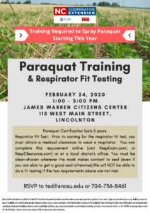Cover photo for Paraquat Training & Respirator Fit Testing