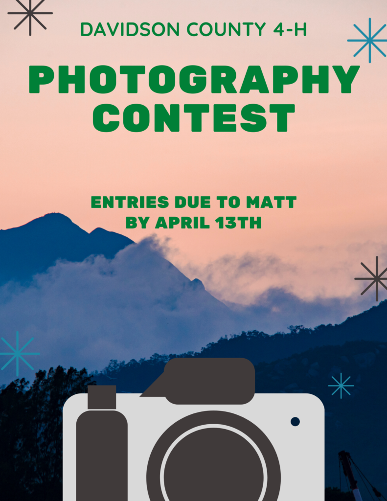 Davidson County 4H Photography Contest N.C. Cooperative Extension