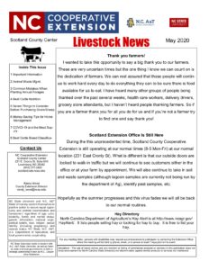 Cover photo for May Livestock Newsletter