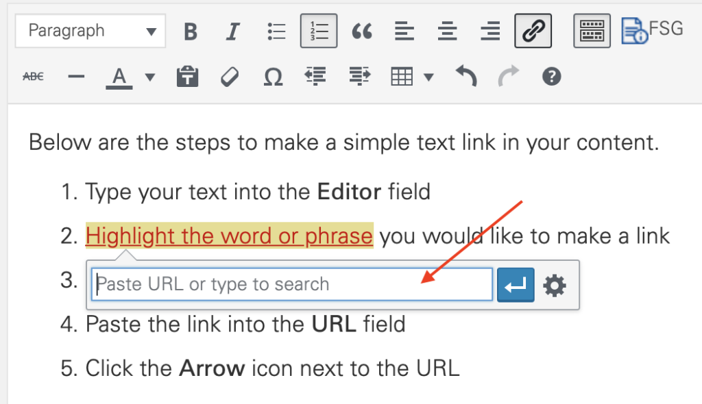 How to Make a Text Link in WordPress | NC State Extension