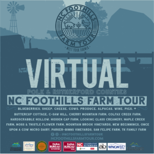 Virtual NC Foothills Farm Tour promotional poster