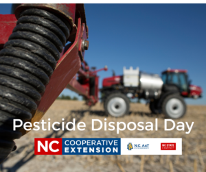 Sprayer in field. Pesticide Disposal Day