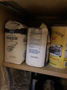 Stored products susceptible to pantry pest invasion.