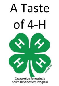 Cover photo for A Taste of 4-H