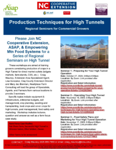 Cover photo for Production Techniques for High Tunnels for Commerical Growers