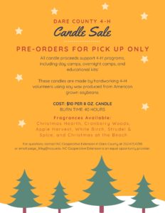 Cover photo for Dare County 4-H Candle Sale!