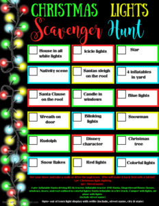 Cover photo for Christmas Light Scavenger Hunt